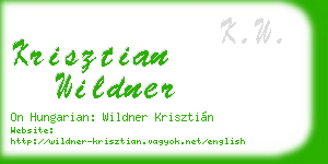 krisztian wildner business card