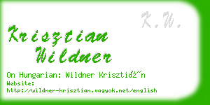 krisztian wildner business card